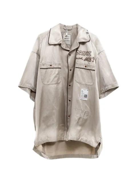 satin-finish shirt by MAISON MIHARA YASUHIRO