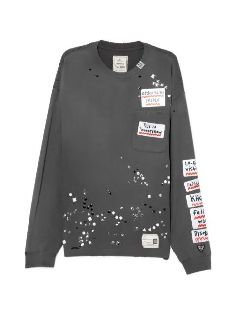 slogan-print T-shirt by MAISON MIHARA YASUHIRO