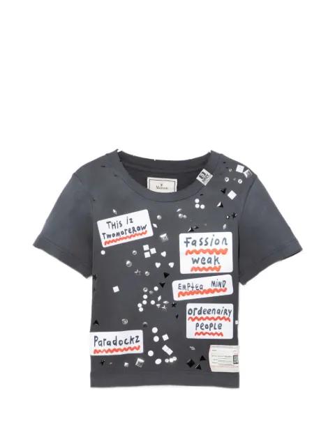slogan-print T-shirt by MAISON MIHARA YASUHIRO