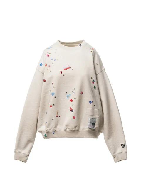 sticker printed sweatshirt by MAISON MIHARA YASUHIRO