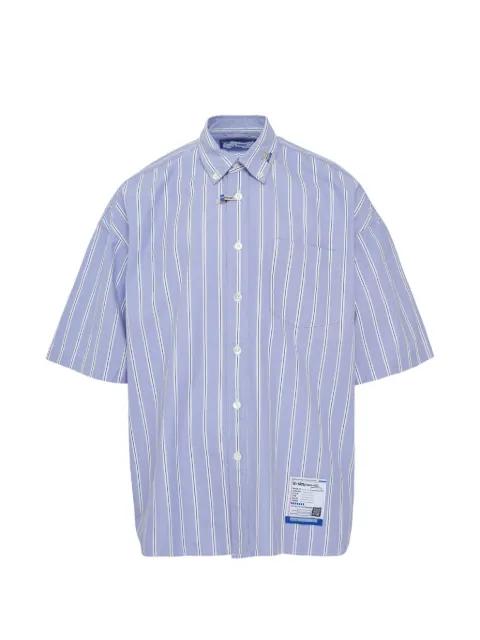 stripe short sleeve shirt by MAISON MIHARA YASUHIRO