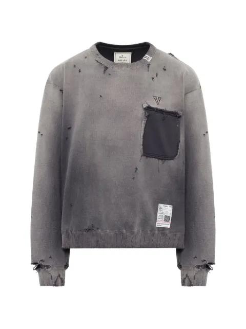 sun-faded distressed sweater by MAISON MIHARA YASUHIRO