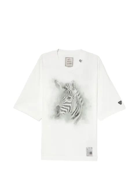 zebra-print T-shirt by MAISON MIHARA YASUHIRO