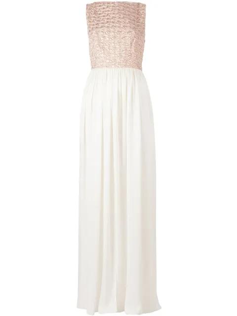puckering sleeveless gown by MAISON RABIH KAYROUZ