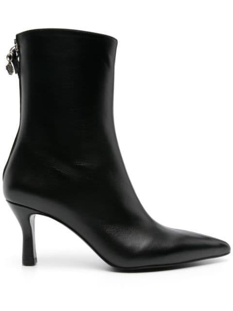75mm Faymon leather ankle boots by MAJE