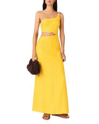 Asymmetric Linen Blend Dress by MAJE