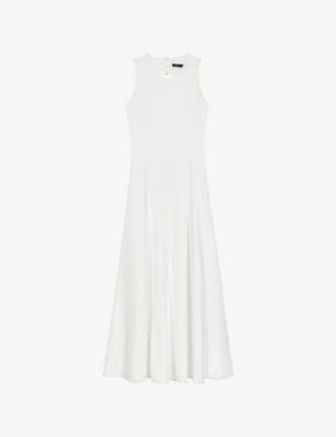 Backless Woven Midi Dress by MAJE