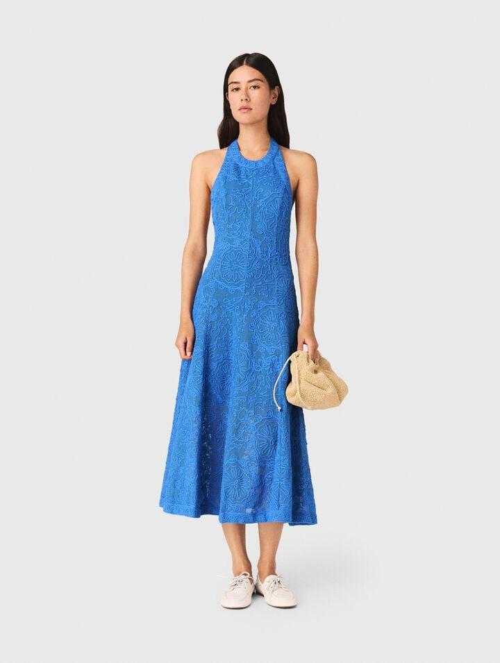 Backless guipure maxi dress by MAJE