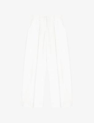 Balloon-Leg Cropped Woven Trousers by MAJE
