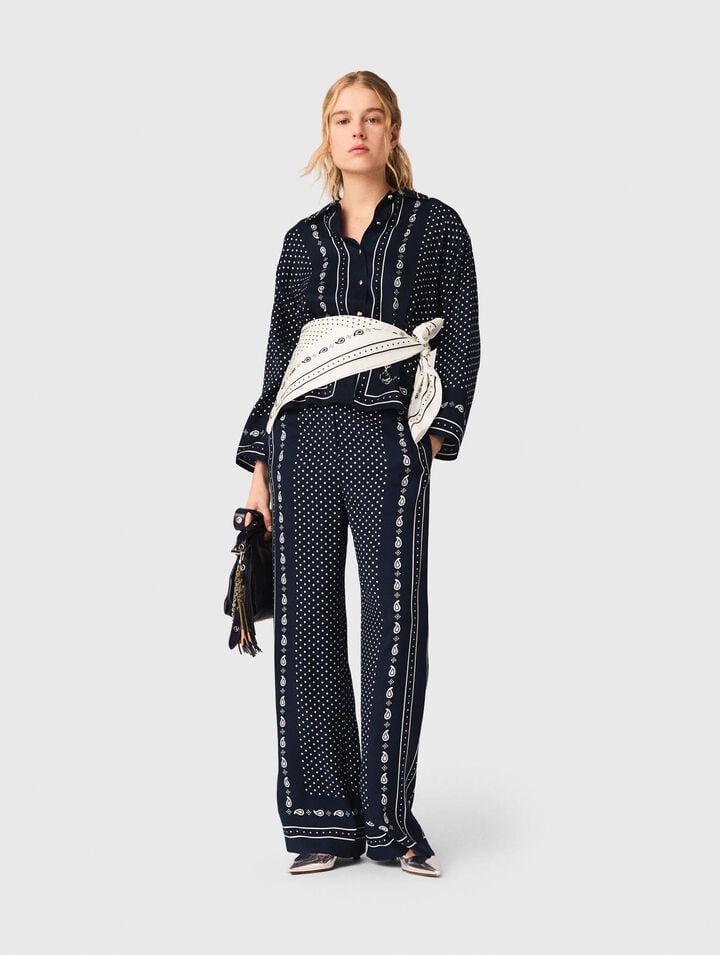 Bandana print pants by MAJE
