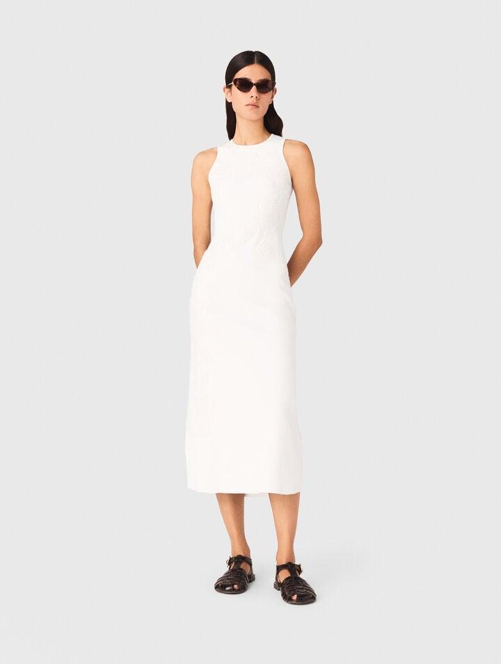 Beaded embroidered floral dress by MAJE