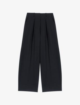 Belted Elasticated-Waist Stretch-Cotton Trousers by MAJE