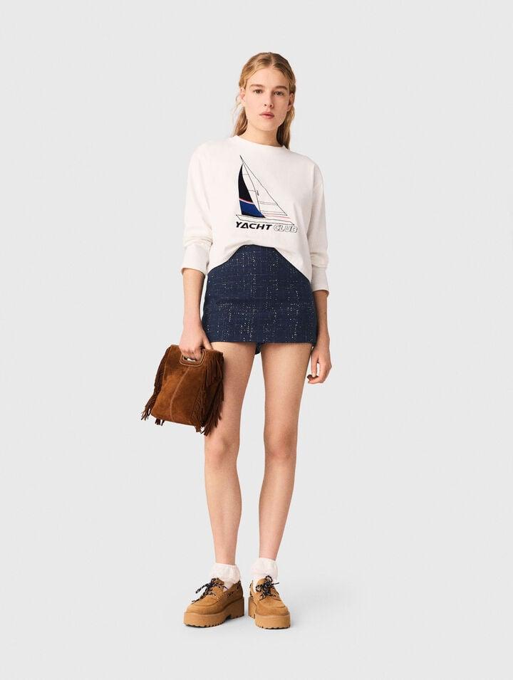 Boat print T-shirt by MAJE