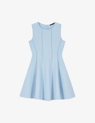 Bow-Embellished Flared Knitted Mini Dress by MAJE