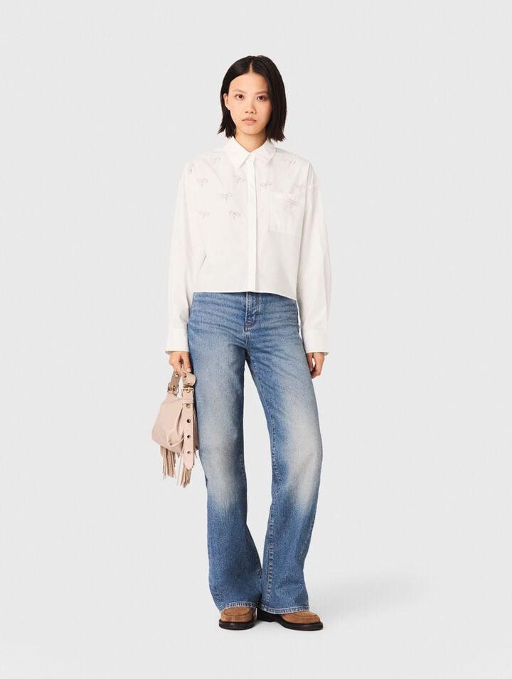Bow Jewel Shirt by MAJE