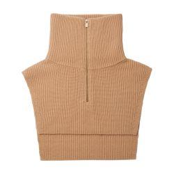 Cashmere wool zip-up neck warmer by MAJE