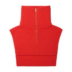 Cashmere wool zip-up neck warmer by MAJE