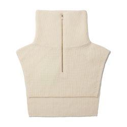 Cashmere wool zip-up neck warmer by MAJE