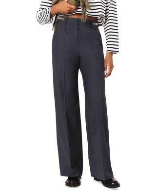 Chain Embellished Suit Trousers by MAJE
