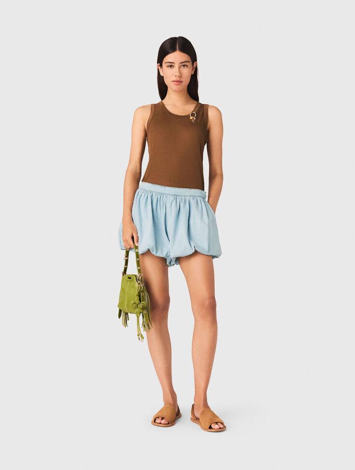 Chambray balloon skort by MAJE