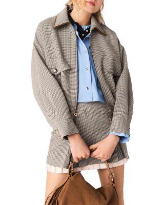Checked Bomber Jacket by MAJE