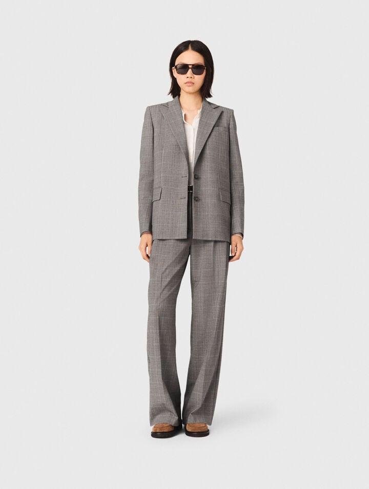 Checked suit jacket by MAJE