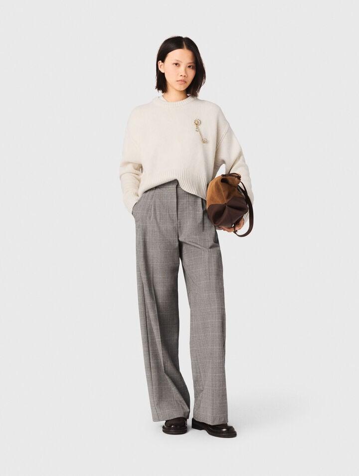 Checked suit trousers by MAJE