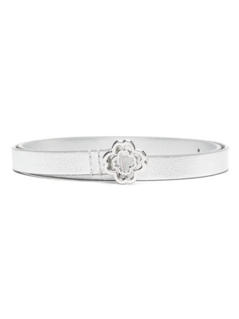 Clover slim leather belt by MAJE