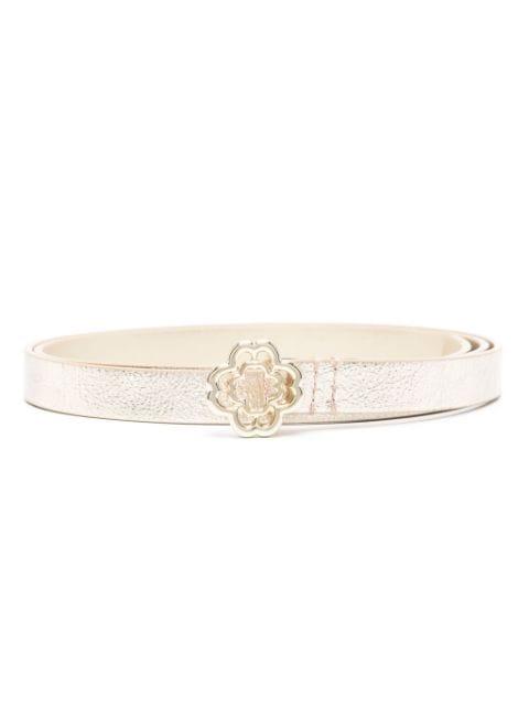 Clover slim leather belt by MAJE