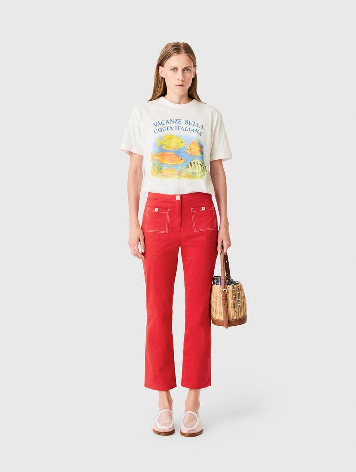 Cotton Capri trousers by MAJE