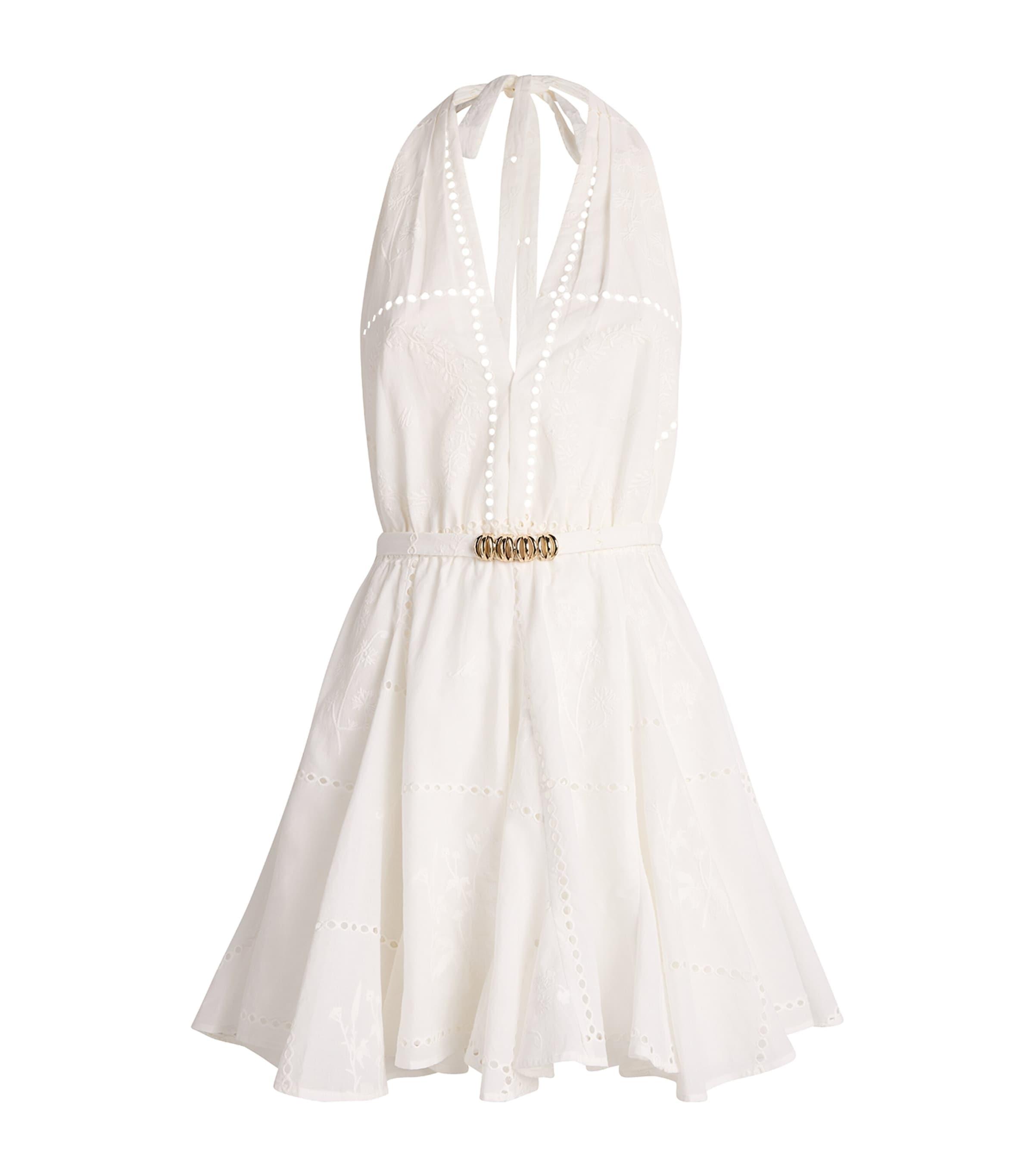 Cotton Embroidered Mini Dress by MAJE