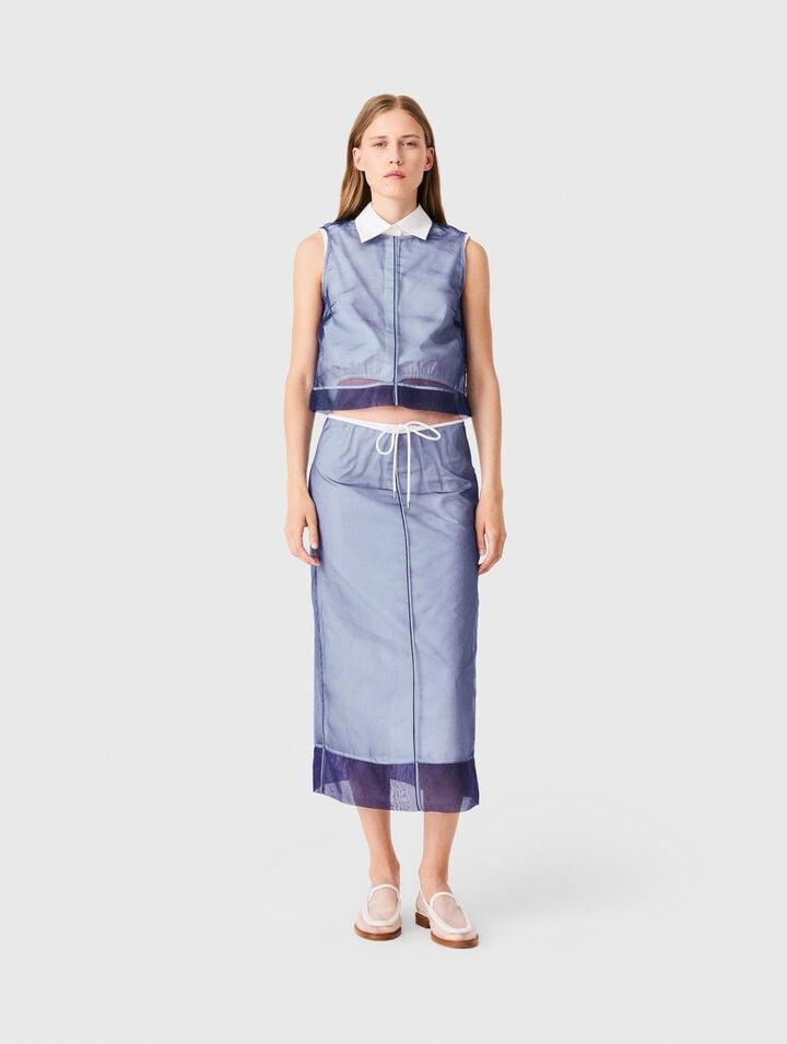 Cotton top with removable organza by MAJE