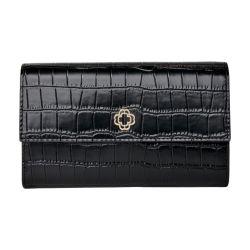 Croc-effect embossed leather bag by MAJE