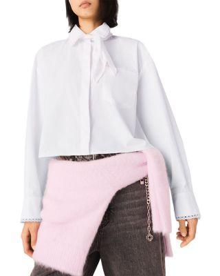 Crochet Collar Shirt by MAJE