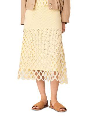 Crochet Midi Skirt by MAJE