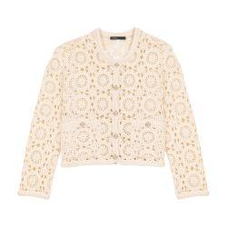 Crocheted cropped cardigan by MAJE