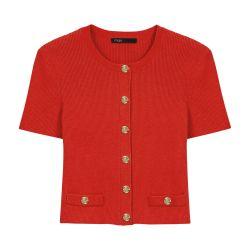 Cropped cardigan with buttons by MAJE