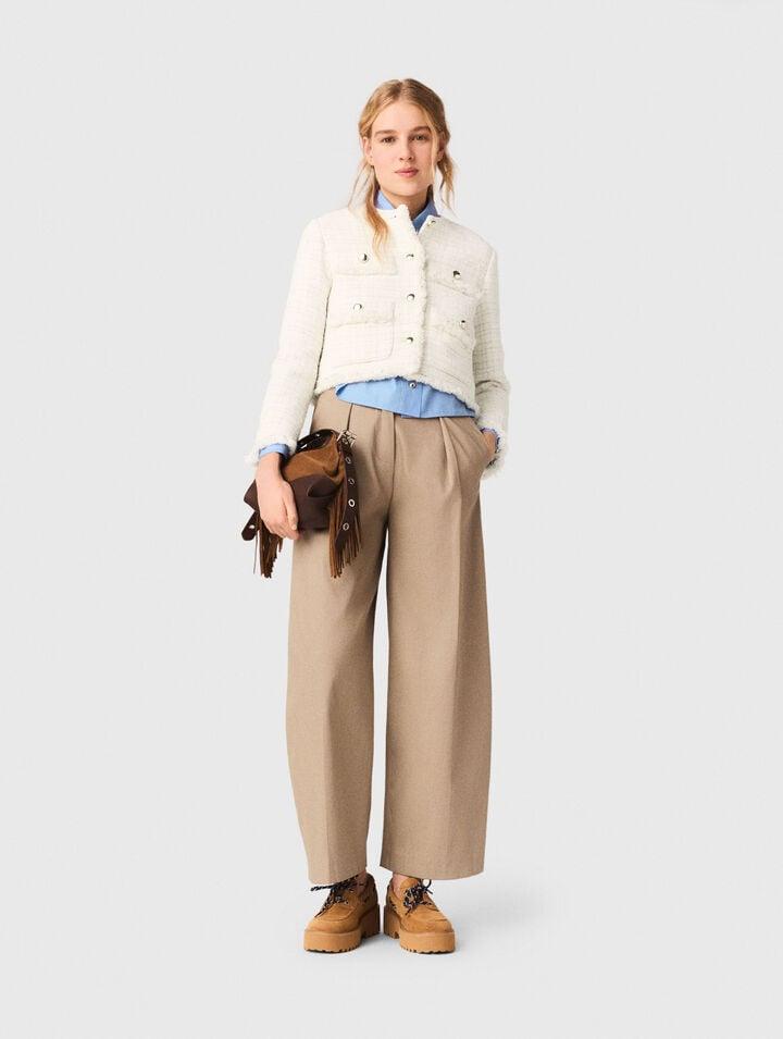Cropped tweed jacket by MAJE