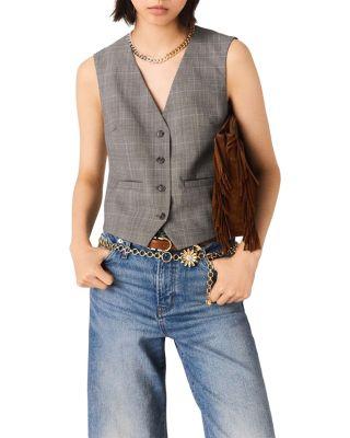 Deep V Tailored Waistcoat by MAJE