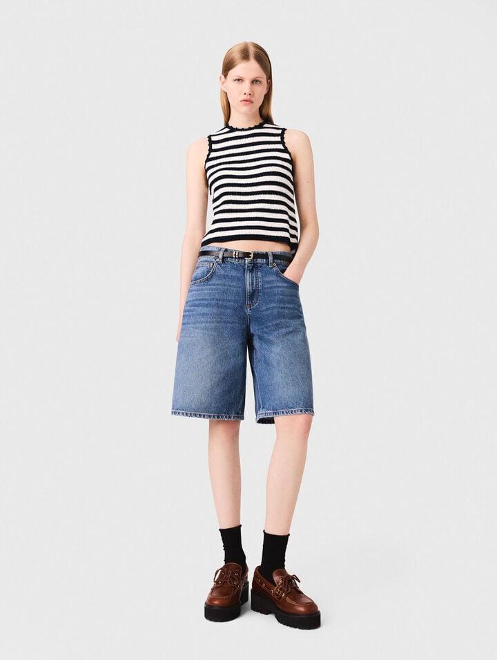 Denim Bermuda Shorts by MAJE