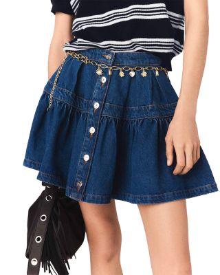 Denim Mini Skirt by MAJE