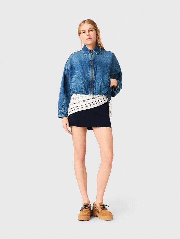 Denim bomber jacket by MAJE