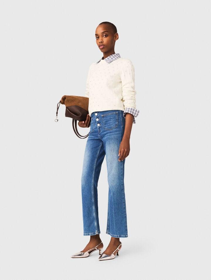 Denim jeans with pockets by MAJE