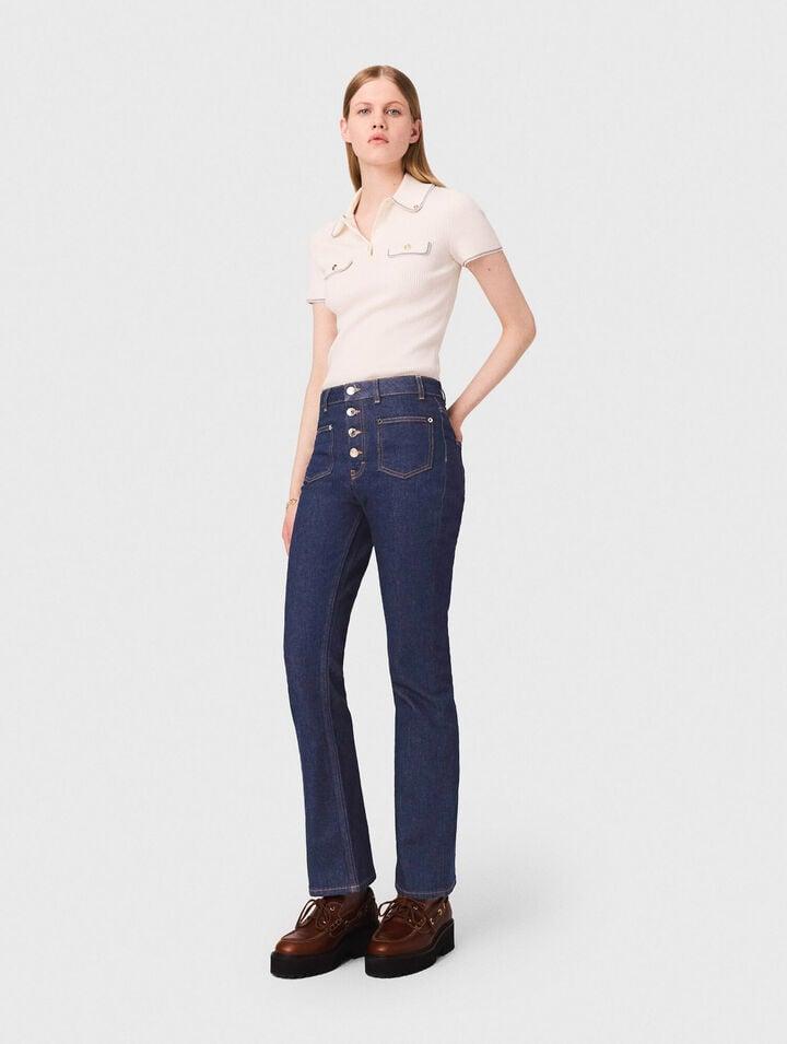 Denim jeans with pockets by MAJE