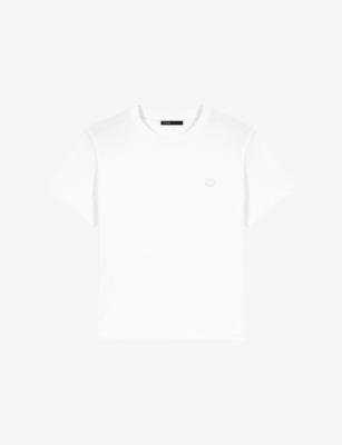 Embroidered-Logo Short-Sleeve Cotton T-Shirt by MAJE