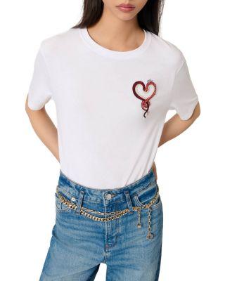 Embroidered Tee by MAJE