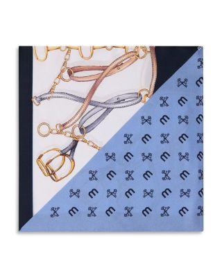 Equestrian Motif Silk Scarf by MAJE