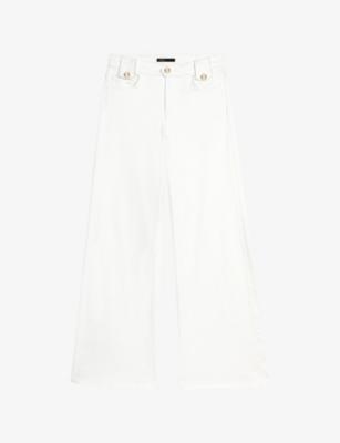 Flared Mid-Rise Denim Jeans by MAJE