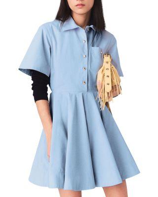 Flared Shirt Dress by MAJE