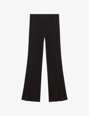 Flared Split-Hem Woven Trousers by MAJE